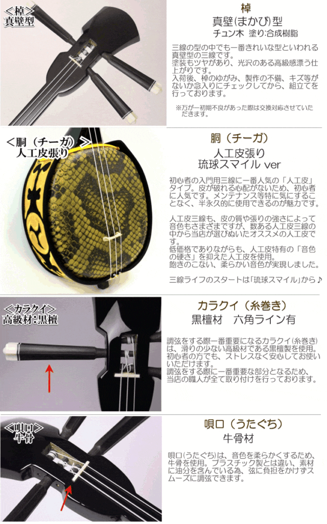 沖縄三線 ベーシックオブ三線セット☆人工皮張り 初心者入門 | 三線